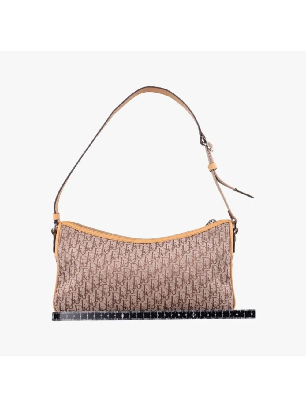 Dior Street Chic Camel Canvas Leather LO Handbag